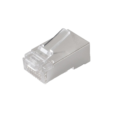 CON300-FTP6-EZ - Connettori RJ45 pass-through - Per crimpare - Compatibile con il cavo FTP Cat 6 - Tipo EZ - 50 Pezzi -