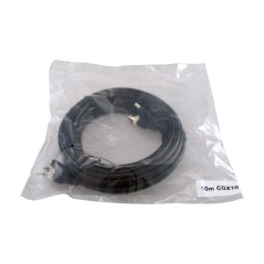COX10 - Cavo combinato RG59 + DC - Connettore BNC - 10 metri - Video - Alimentazione - Poche perdite