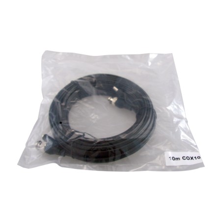 COX10 - Cavo combinato RG59 + DC - Connettore BNC - 10 metri - Video - Alimentazione - Poche perdite