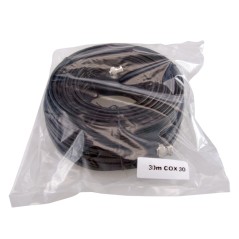 COX30 - Cavo combinato RG59 + DC - Connettore BNC - 30 metri - Video - Alimentazione - Poche perdite