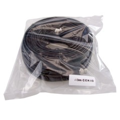 COX40 - Cavo combinato RG59 + DC - Connettore BNC - 40 metri - Video - Alimentazione - Poche perdite