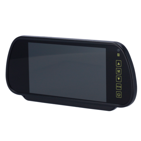 DISPLAY7-MIRROR - Monitor con formato retrovisore - Compatibile con Streamax - Segnale video composito - 2 canali video
