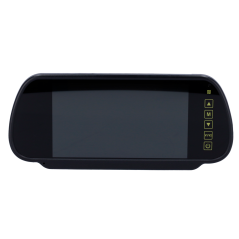 DISPLAY7-MIRROR - Monitor con formato retrovisore - Compatibile con Streamax - Segnale video composito - 2 canali video