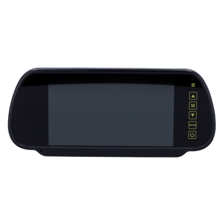 DISPLAY7-MIRROR - Monitor con formato retrovisore - Compatibile con Streamax - Segnale video composito - 2 canali video