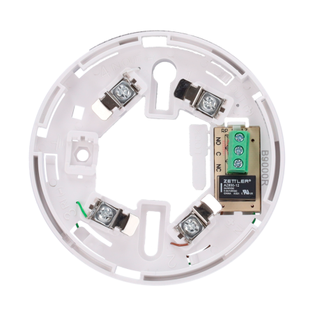 DMT-B9000R-V2 - Base a basso profilo con relè - Fino a 12VDC 0.5A / Terminale NO/NC/C - Compatibile con rilevatori V2 e a base a