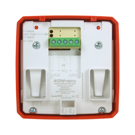 DMT-D9000-MCP-R - Pulsante convenzionale riattivabile - Certificato EN54 - Indicatore LED - Installazione su superficie - Riatti