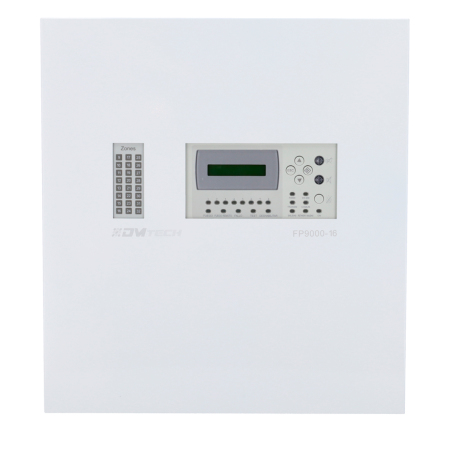 DMT-FP9000-16-IT - Centrale convenzionale di 16 zone con schermo LCD - 2 Uscita sirena - 2 uscite di allarme e guasto e 6 uscite