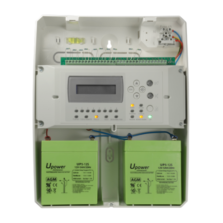 DMT-FP9000-8-IT - Centrale convenzionale di 8 zone con schermo LCD - 2 Uscita sirena - 2 uscite di allarme e guasto e 2 uscite r