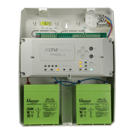 DMT-FP9000L-4KIT-IT - Kit centrale convenzionale di 4 zone - Rilevatore ottico di fumo - Base del rilevatore - Pulsante di reset