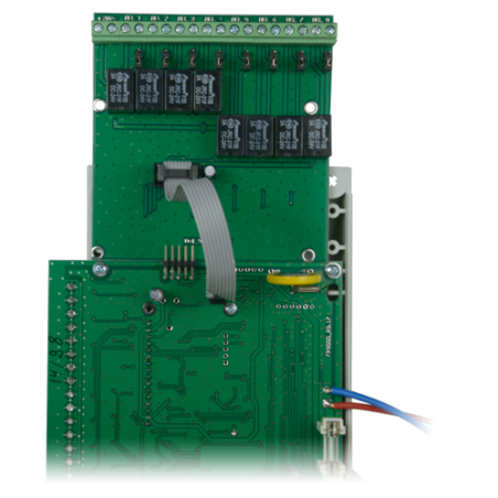 DMT-M9000R-8 - Modulo relè convenzionale DMTECH - 8 uscite relé - Fino a 3A/125VAC o 3A/30VDC - Alimentato dalla centrale - Comp