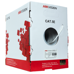 DS-1LN5E-S - Hikvision cavo UTP categoria 5E - Conduttore OFC, 99,5% rame - Diametro 24 AWG-0,5mm - Certificato Eca/UL CM - Dist