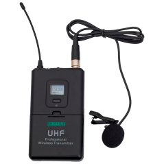 DSPPA-D5812 - Microfono lavalier - UHF - Controllo del volume - Fino a 8h di autonomia - Compatibile con il ricevitore DSPPA-D58