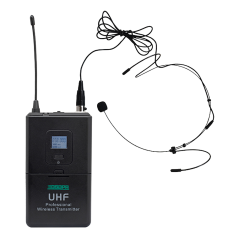 DSPPA-D5813 - Microfono ad archetto - UHF - Controllo del volume - Fino a 8h di autonomia - Compatibile con il ricevitore DSPPA-