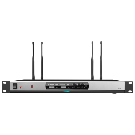 DSPPA-D5815 - Ricevitore wireless di microfoni - Doppio canale - Accoppiamento IR - Controllo del volume per ogni canale - Uscit