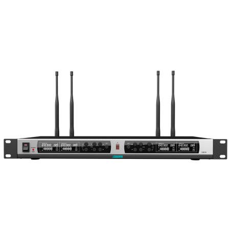 DSPPA-D5816 - Ricevitore wireless di microfoni - Quattro canali - Accoppiamento IR - Controllo del volume per ogni canale - Usci