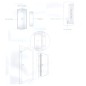 DWC-102 - Rilevatore contatto magnetico - Wireless - Antenna interna - Indicatore LED batteria scarica - Informa il pannello per DWC-102 - Rilevatore contatto magnetico - Wireless - Antenna interna - Indicatore LED batteria scarica - Informa il pannello per