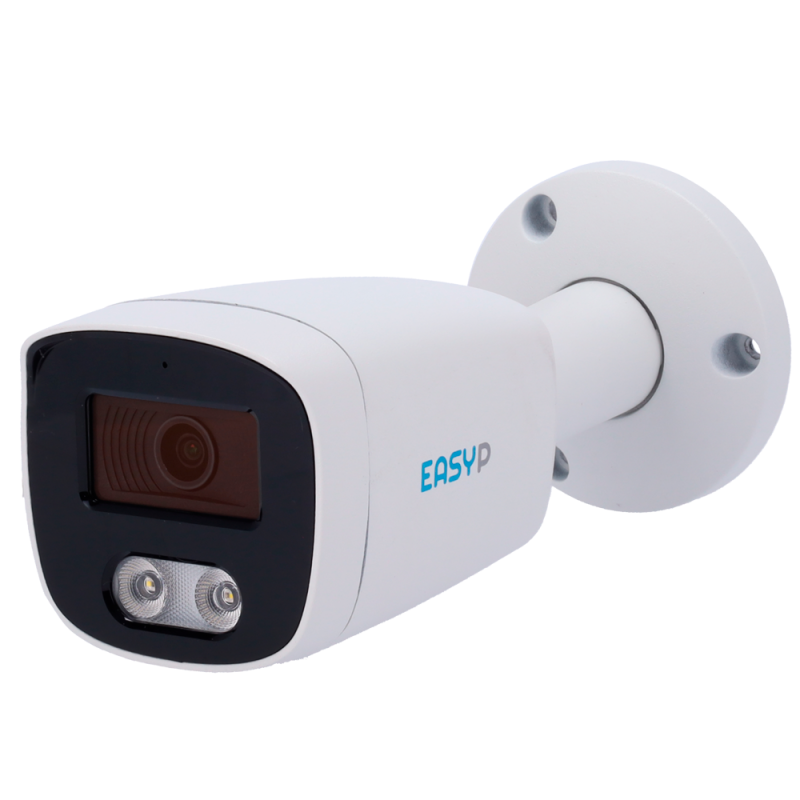 EP-IPB120A-8-DL - Telecamera Bullet IP AI EASY-P - 8MP | Ottica 2.8 mm - IR 40 m | Luce bianca 30 m | Microfono - Installazione 