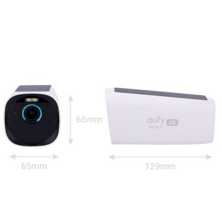 EUFY-CAM3-S330-ADDON - Telecamera 4K per HomeBase3 Eufy by Anker - 13000 mAh / Sensore PIR + Persone - Comunicazione RF a bassa