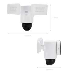 EUFY-FLOODLIGHTCAM-E340 - Telecamera con doppia ottica Eufy by Anker - Risoluzione 3K - Rilevamento di persone, animali domestic