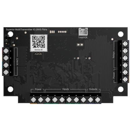 FIBRA-MULTITRANSMITTER-IO4X4 - Modulo di 4 entradas/4 uscite - Protocollo Fibra - Certificato grado 3 - 4 ingressi, 2 uscite rel