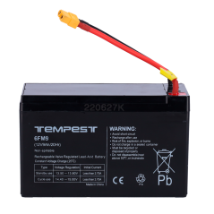 FPUBBY - Batteria per TEMPEST-BAT300 URFOG - 12V / 9Ah - Connettori speciali - Sostituzione semplice - Include 2 batterie