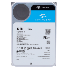 HD12TB-S-AI - Hard Disk Seagate Skyhawk AI - Capacità 12 TB - Interfaccia SATA 6 GB/s - Fino a 32 trasmissioni di intelligenza a