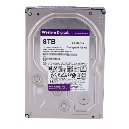 HD8TB-PRO - Hard Disk Western Digital - Capacità 8 TB - Interfaccia SATA 6 GB/s - Modello WD8001PURA - Progettato per video inte