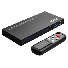 HDMI-SW-4x1-8K60 - HDMI Switch - 3 Ingressi HDMI - 1 ingresso USB-C - 1 Uscita HDMI - Risoluzione 8K@60Hz - Controllo con teleco