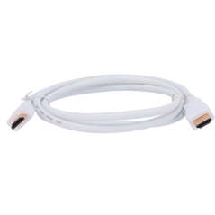 HDMI1-1W - Cavo HDMI - Connettori HDMI tipo A maschio - Alta velocità - 1 m - Colore bianco - Connettori anticorrosione