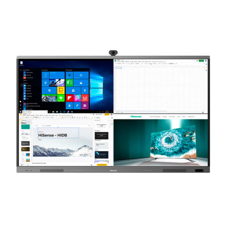 HIS-65WR6BE - Monitor interattivo HISENSE 65" 4K - Trasmissione wireless - Risoluzione 3840x2160 - Ingressi HDMI, DP, OPS, LAN, 