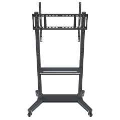 IB-IBD3110-L - Supporto da pavimento con rotelle e portaoggetti - Peso supportato 100Kg - VESA 800x600mm - Altezza regolabile