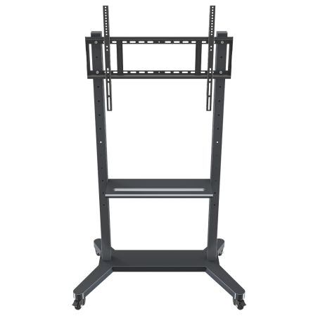 IB-IBD3110-L - Supporto da pavimento con rotelle e portaoggetti - Peso supportato 100Kg - VESA 800x600mm - Altezza regolabile