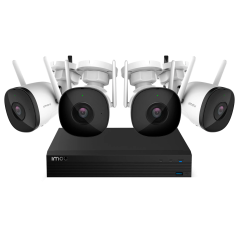IMOU-KIT/NVR1104HS-W-S2-CE-1T/4-F22P-0280B - Kit wireless 4 Telecamere Bullet 2C 2MP - NVR 4CH / WiFi 2.4 GHz - 2.8mm / IR 30 -