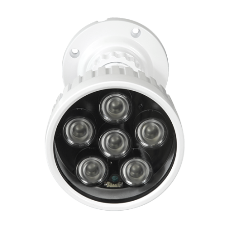 IR100 - Faretto a infrarossi con portata di 100m - Iluminazione LEDs - 850nm, 60° di apertura - 6 leds Ø10 - Esso comprende una 