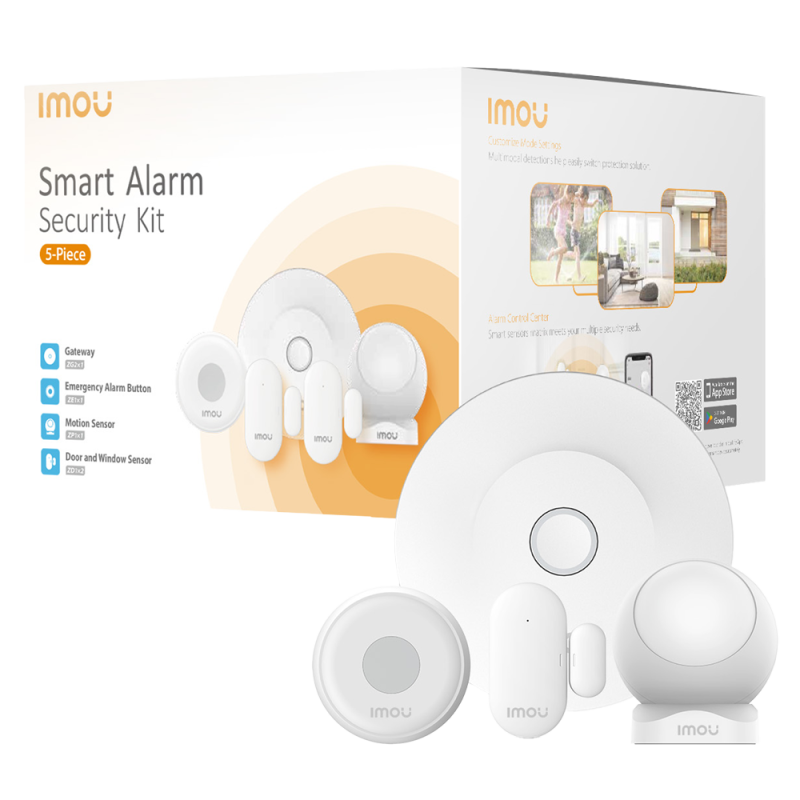 KIT-ALARM-ZG2-EU-5-IMOU - Imou kit di allarme domotico Wireless - Controller di Allarme domotico - Zigbee 3.0 / WiFi 2.4 GHz - G