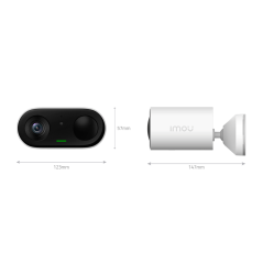 KIT-IPC-B32P-FSP12-IMOU - Kit Telecamera a batteria Cell Go 3MP _x000D_ - WiFi 2.4 GHz / 5000mAh / Pannello Solare 3W_x000D_ - 2