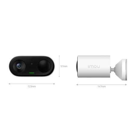 KIT-IPC-B32P-FSP12-IMOU - Kit Telecamera a batteria Cell Go 3MP _x000D_ - WiFi 2.4 GHz / 5000mAh / Pannello Solare 3W_x000D_ - 2