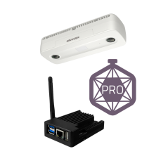 KIT-PEOPLECOUNT-HIKDUAL-PRO - Kit per il Controllo della capacità PRO - Telecamera Hikvision DS-2CD6825G0/C-IS(2mm)(B) - PC con