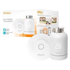 KIT-TRV1-EU-2-IMOU - Imou Termostato smart per radiatori - Gestione dall'App - Zigbee 3.0 - HUB Gateway incluso - Basso consumo 