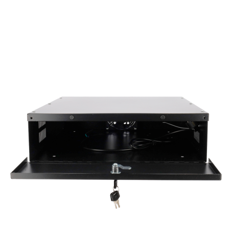 LOCKBOX-2U - Custodia in metallo chiusa per DVR - Specifico per TVCC - Per i registratori fino a 2U rack - Serratura a leva - Ve