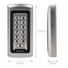 NV-ACCESS-PIN-RFID - Controllo accessi autonomo - Accesso tramite scheda EM e PIN - Uscita relè, pulsante e campanello - Wiegand