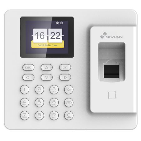 NV-TIMECONTROL-IP - Controllo Presenze - Impronte digitali, Scheda MF e Tastiera - 1.000 registrazioni / 100.000 registri - TCP/