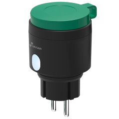 NVS-GARDENSOCKETF-W - Presa smart da giardino - WiFi 2.4 GHz - Carico massimo 16A - Statistiche di consumo - Timer e calendario 