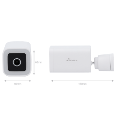 NVS-IPC-03-L - Telecamera Nivian Smart 2.5K 4MP - Wifi 2.4 GHz | Da esterno IP65 - IR 10 m | Full Color | Luce bianca - Rilevame