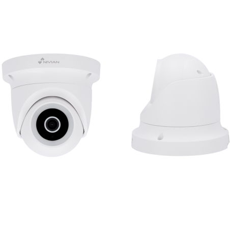 NVS-IPC-0H4D-L - Nivian Telecamera Smart Dome 2K 3MP - Wifi 2.4 GHz | Da esterno IP65 - Mov. orizzontale | IR 10 m | Full Color 