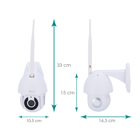NVS-IPC-0S2 - Telecamera Nivian Smart 2.5K - Wifi 2.4 GHz - Adatta per esterni | IR fino a 10 m - Controllo PT motorizzato / Aut