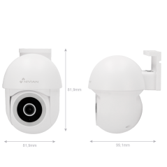 NVS-IPC-0S4-L-MINI - Telecamera Nivian Smart 2K - Wifi 2.4 GHz | Da esterno IP65 - IR fino a 10 m | Faretto LED bianco - Control