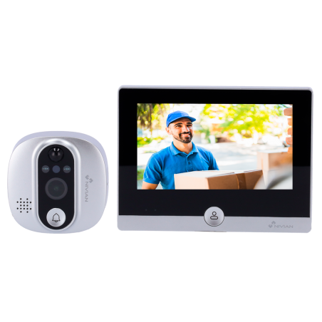 NVS-IPC-DOORVIEW1 - Spioncino Smart WiFi di Nivian - Risoluzione 1080P / Compressione H.264 - Rilevamento tramite PIR / Visione 