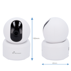 NVS-IPC-IS4 - Telecamera Nivian Smart 2K - Wifi 2.4 GHz - Controllo PT Autotracking | IR 10 m - Rilevamento di persone - Registr