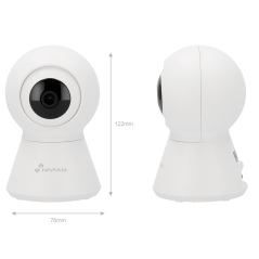 NVS-IPC-IS5 - Telecamera Nivian Smart 2.5K 4MP - Wifi 2.4 GHz | Per interni - Controllo PT Autotracking | IR 10 m - Rilevamento 
